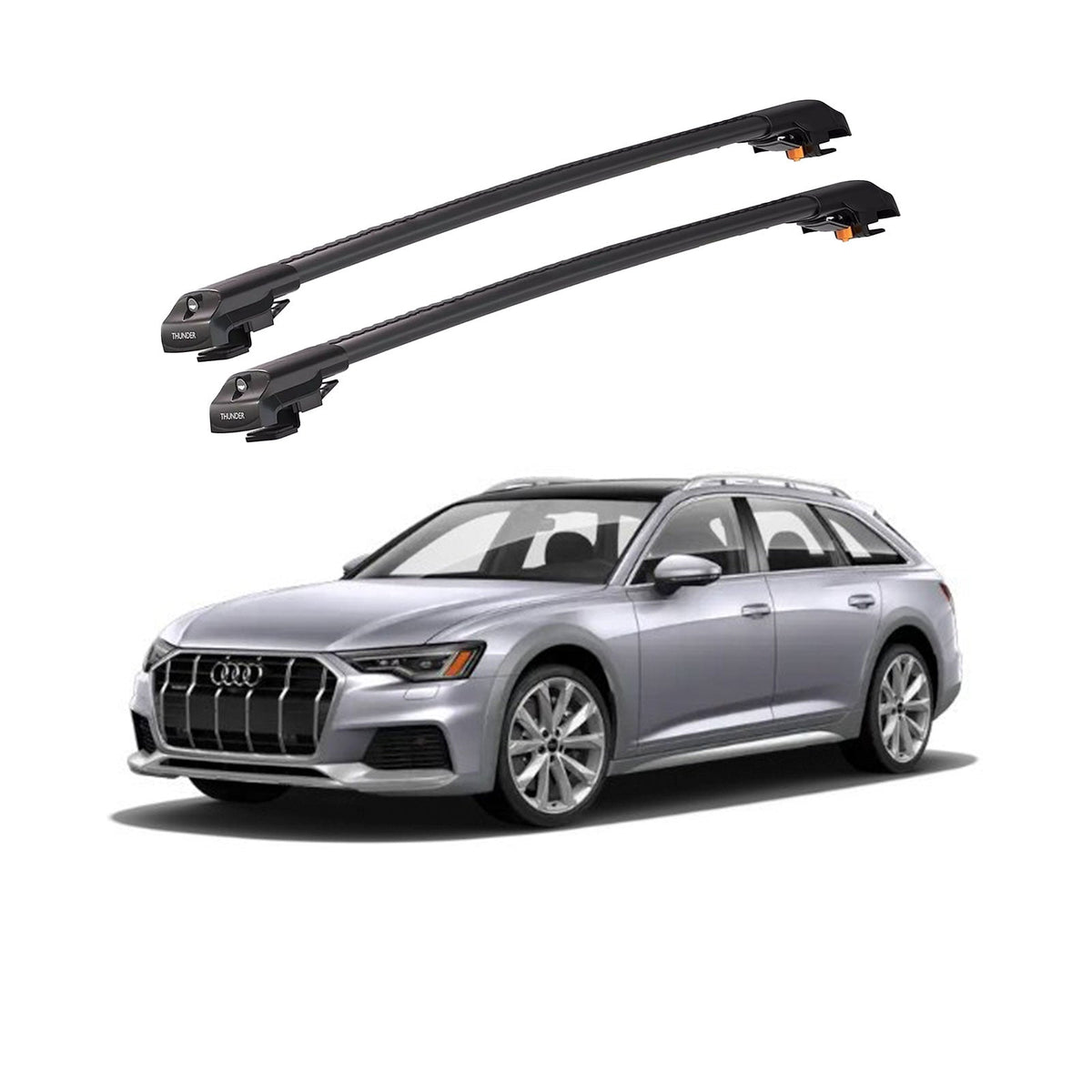 AUDI A6 ALLROAD 2019 et modèles ultérieurs TRX1 Thunder Carrier Barres transversales pour galerie de toit de voiture, 2 barres