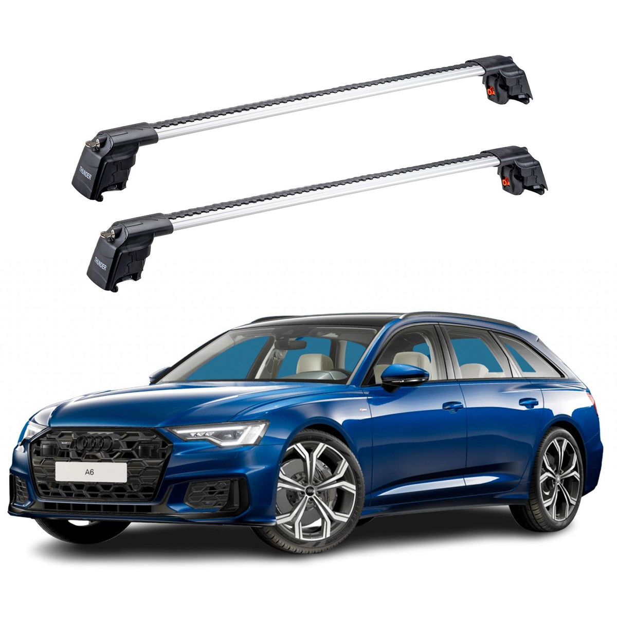 AUDI A6 AVANT 2019 et modèles ultérieurs TRX2 Thunder Carrier Barres transversales pour galerie de toit 2 barres