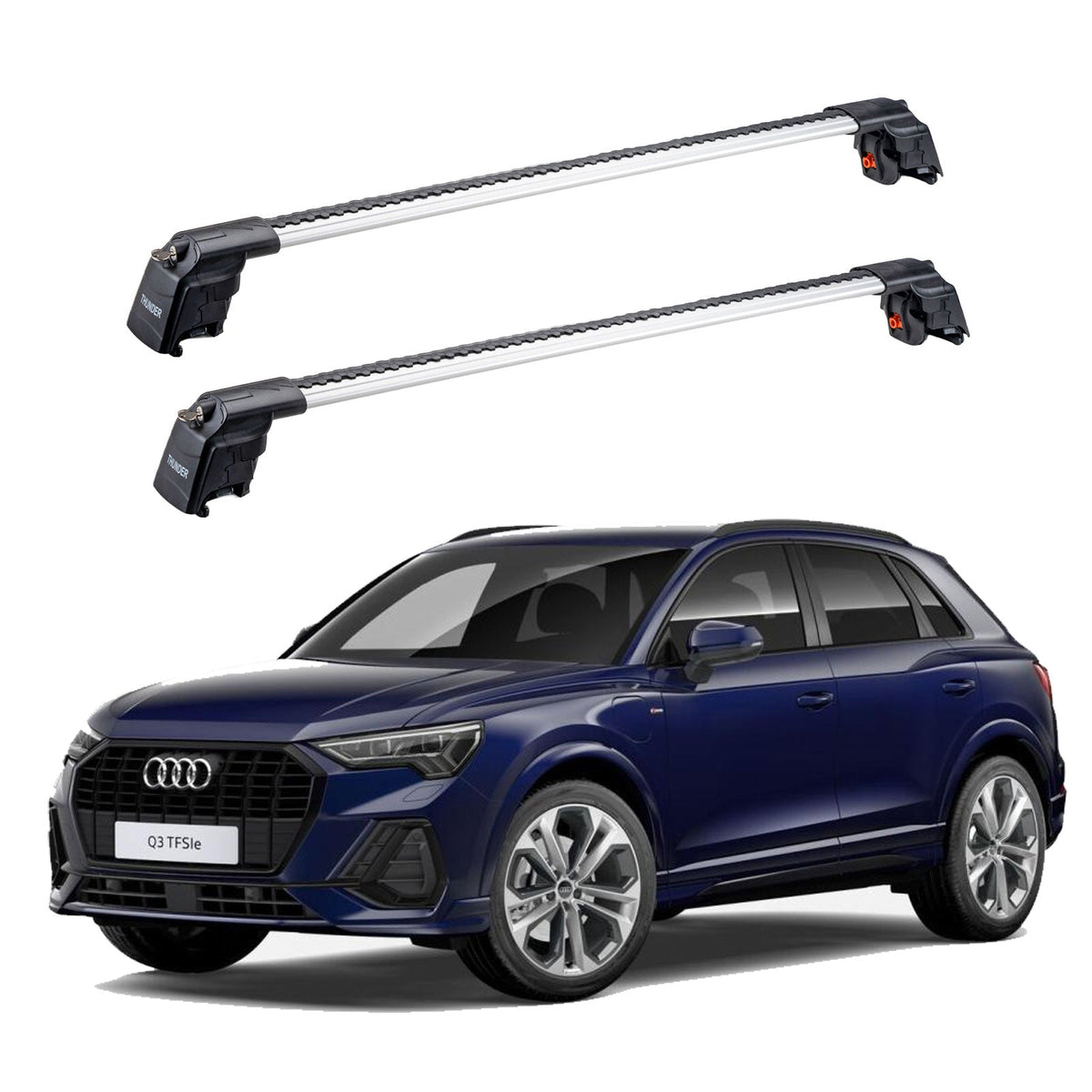 AUDI Q3 2019 et modèles ultérieurs TRX2 Thunder Carrier Barres transversales pour galerie de toit 2 barres