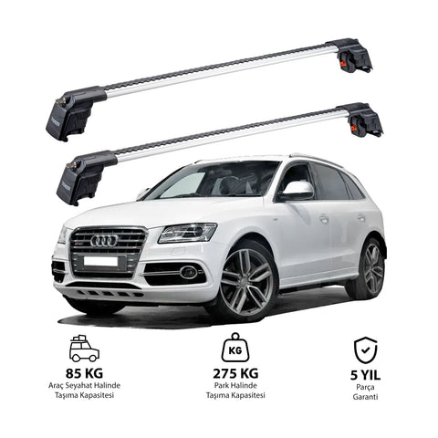 AUDI Q5 2009-2017 TRX2 Thunder Carrier Barres transversales pour galerie de toit 2 barres