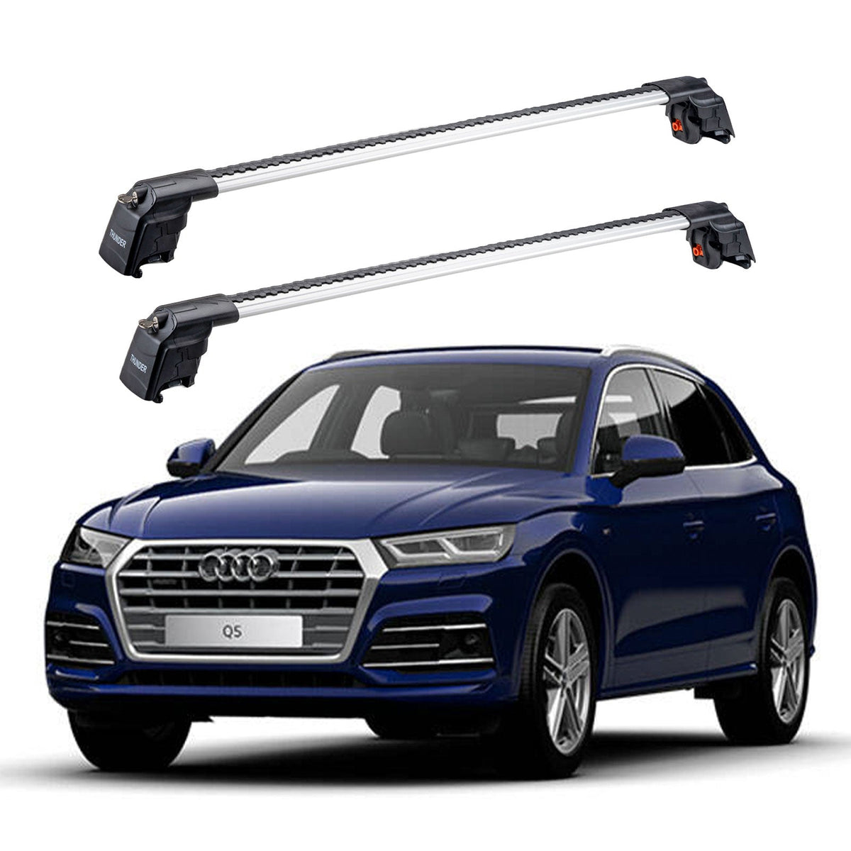 AUDI Q5 2018 et modèles ultérieurs TRX2 Thunder Carrier Barres transversales pour galerie de toit 2 barres