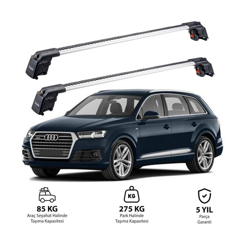 AUDI Q7 2006-2015 TRX2 Thunder Carrier Barres transversales pour galerie de toit 2 barres