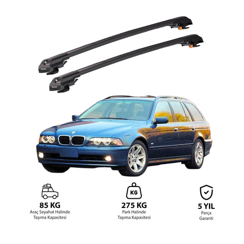 BMW 5 SERIES SW 1996-2003 TRX1 Thunder Carrier Barres transversales pour galerie de toit de voiture, 2 barres
