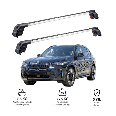 BMW IX3 2023 et modèles ultérieurs TRX2 Thunder Carrier Barres transversales pour galerie de toit 2 barres