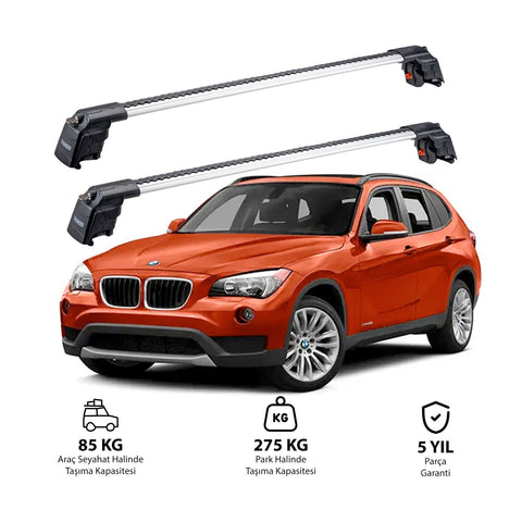 BMW X1 2009-2015 TRX2 Thunder Carrier Barres transversales pour galerie de toit 2 barres