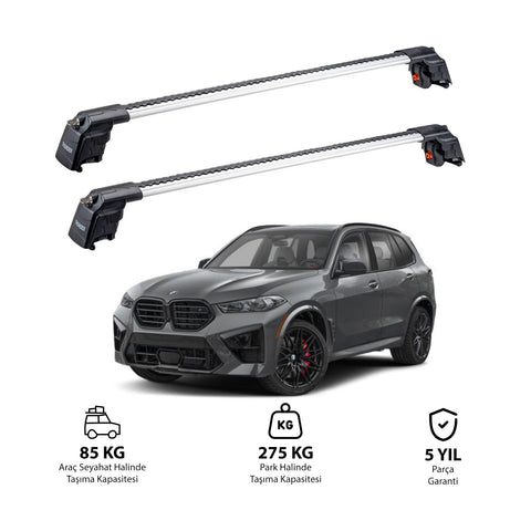 BMW X5 2019  et modèles ultérieurs TRX2 Thunder Carrier Barres transversales pour galerie de toit 2 barres