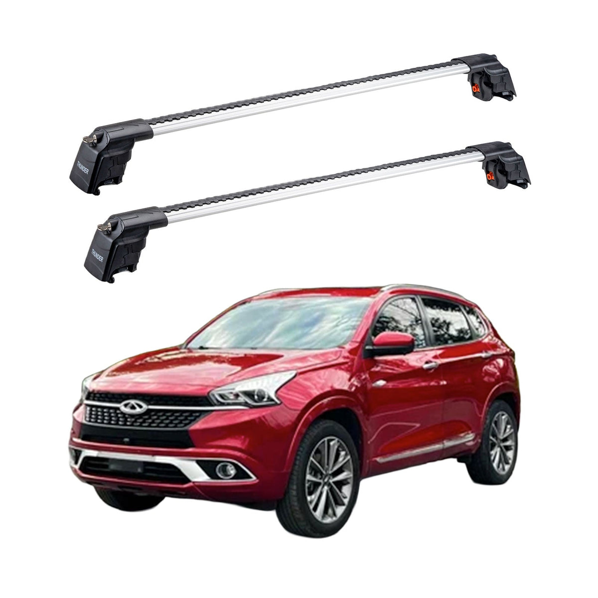 CHERY TIGGO 7 2016-2019 TRX2 Thunder Carrier Barres transversales pour galerie de toit 2 barres