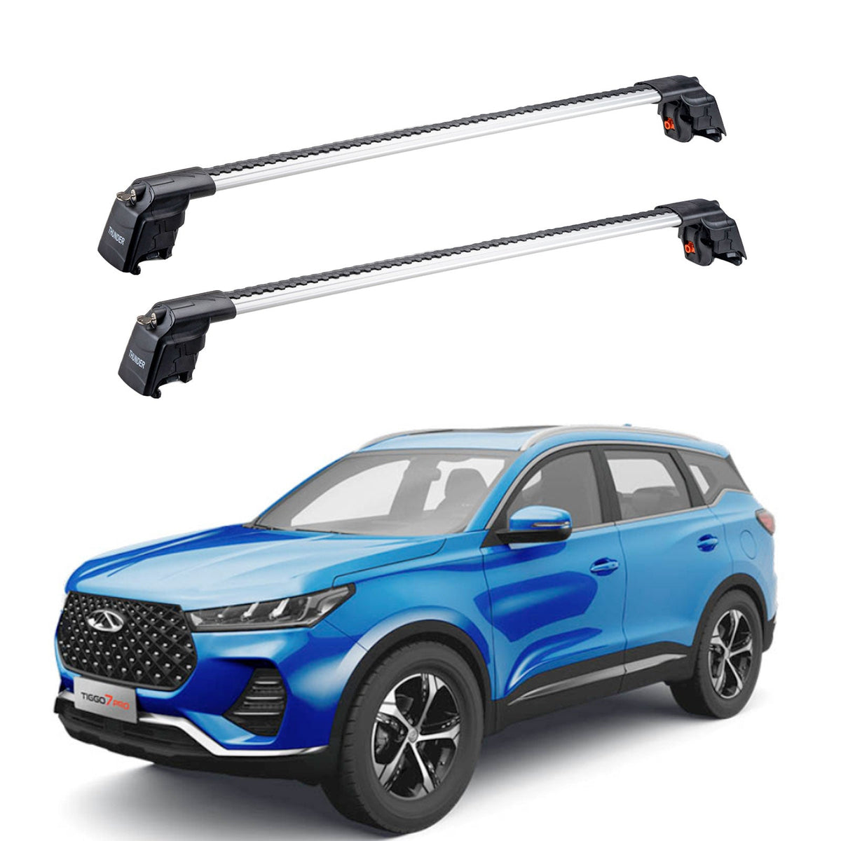 CHERY TIGGO 7 PRO 2020 et modèles ultérieurs TRX2 Thunder Carrier Barres transversales pour galerie de toit 2 barres