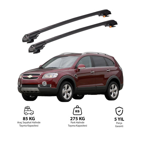 CHEVROLET CAPTIVA 2006-2018 TRX1 Thunder Carrier Barres transversales pour galerie de toit de voiture, 2 barres