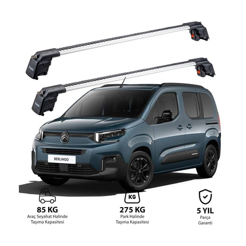 CITROEN BERLINGO 2024  et modèles ultérieurs TRX2 Thunder Carrier Barres transversales pour galerie de toit 2 barres