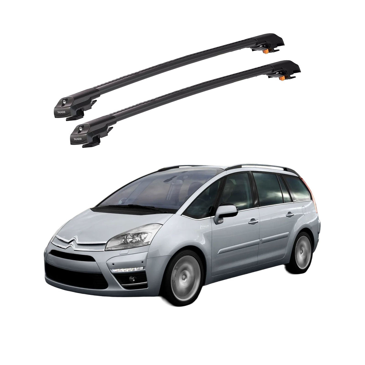 CITROEN C4 GRAND PICASSO 2006-2013 TRX1 Thunder Carrier Barres transversales pour galerie de toit de voiture, 2 barres