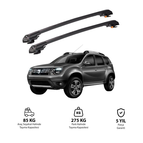 DACIA DUSTER 2010-2013 TRX1 Thunder Carrier Barres transversales pour galerie de toit de voiture, 2 barres