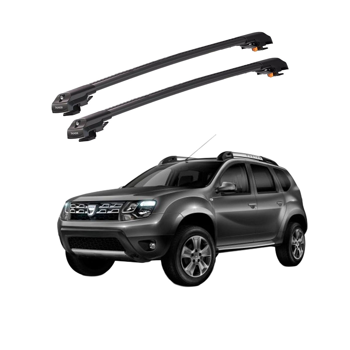 DACIA DUSTER 2010-2013 TRX1 Thunder Carrier Barres transversales pour galerie de toit de voiture, 2 barres