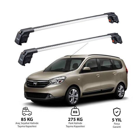 DACIA LODGY 2012 et modèles ultérieurs TRX2 Thunder Carrier Barres transversales pour galerie de toit 2 barres