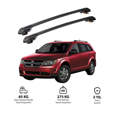 DODGE JOURNEY 2009 et modèles ultérieurs TRX1 Thunder Carrier Barres transversales pour galerie de toit de voiture, 2 barres