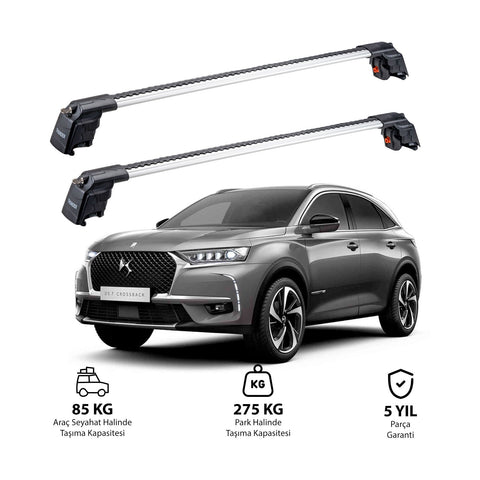DS AUTOMBİLES DS 7 CROSSBACK 2017 et modèles ultérieurs TRX2 Thunder Carrier Barres transversales pour galerie de toit 2 barres