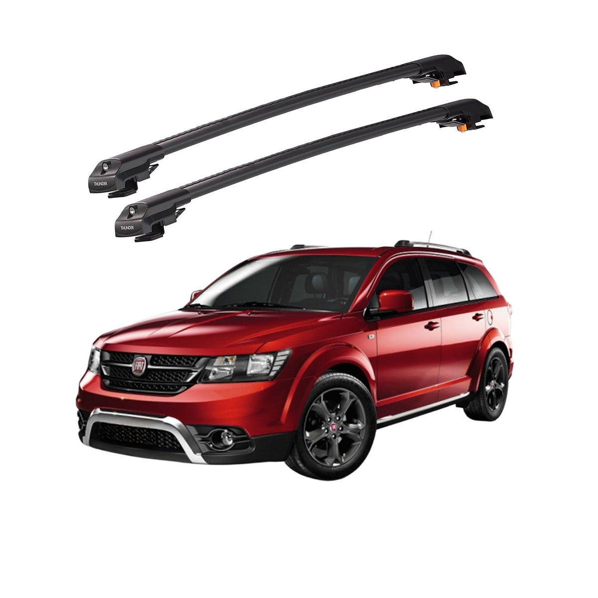 FIAT FREEMONT 2011 et modèles ultérieurs TRX1 Thunder Carrier Barres transversales pour galerie de toit de voiture, 2 barres