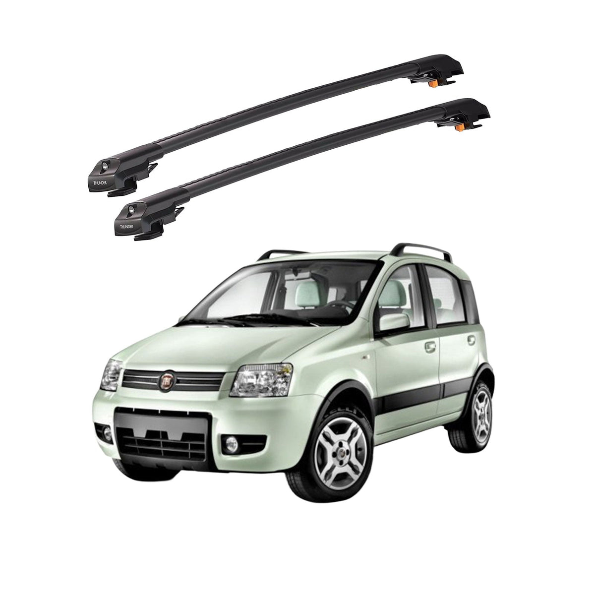 FIAT PANDA 2003-2011 TRX1 Thunder Carrier Barres transversales pour galerie de toit de voiture, 2 barres