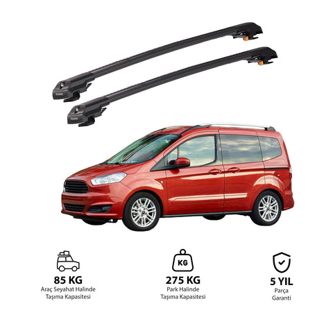 FORD COURIER 2014-2022 TRX1 Thunder Carrier Barres transversales pour galerie de toit de voiture, 2 barres