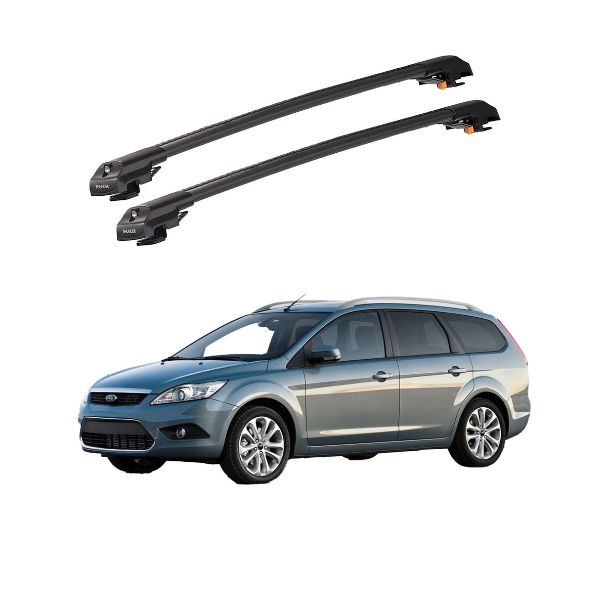 FORD FOCUS ESTATE 2004-2011 TRX1 Thunder Carrier Barres transversales pour galerie de toit de voiture, 2 barres