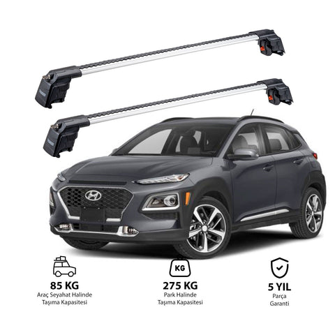 HYUNDAI KONA 2017 et modèles ultérieurs TRX2 Thunder Carrier Barres transversales pour galerie de toit 2 barres