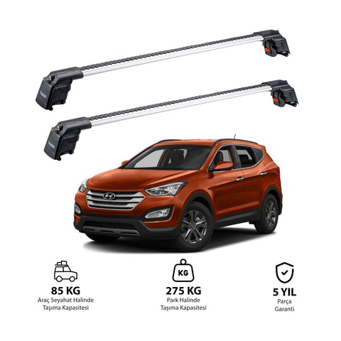 HYUNDAI SANTA FE 2013-2018 TRX2 Thunder Carrier Barres transversales pour galerie de toit 2 barres