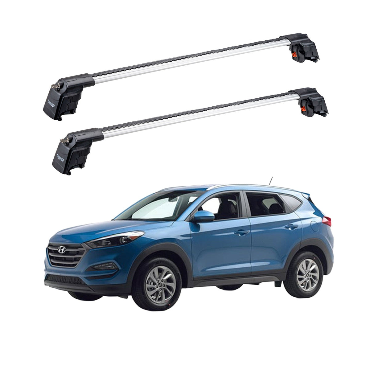 HYUNDAI TUCSON 2010 - 2015 TRX2 Thunder Carrier Barres transversales pour galerie de toit 2 barres