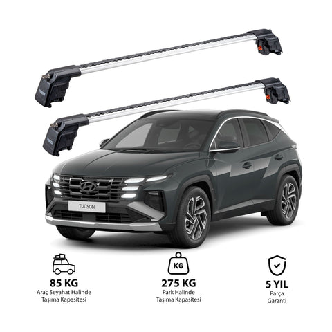 HYUNDAI TUCSON 2022 et modèles ultérieurs TRX2 Thunder Carrier Barres transversales pour galerie de toit 2 barres