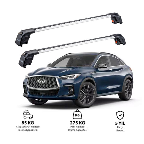 INFINITI QX55 2022 et modèles ultérieurs TRX2 Thunder Carrier Barres transversales pour galerie de toit 2 barres