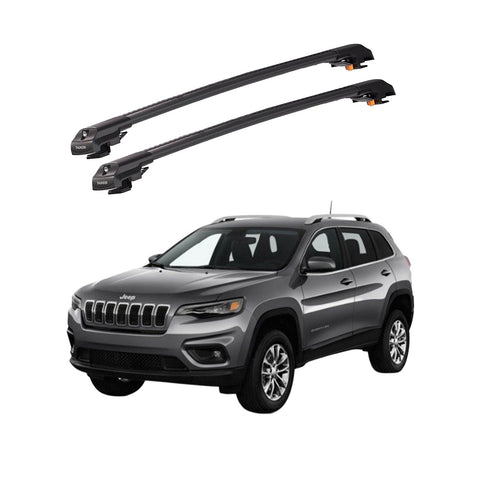 JEEP CHEROKEE (KL) 2014 et modèles ultérieurs TRX1 Thunder Carrier Barres transversales pour galerie de toit de voiture, 2 barres