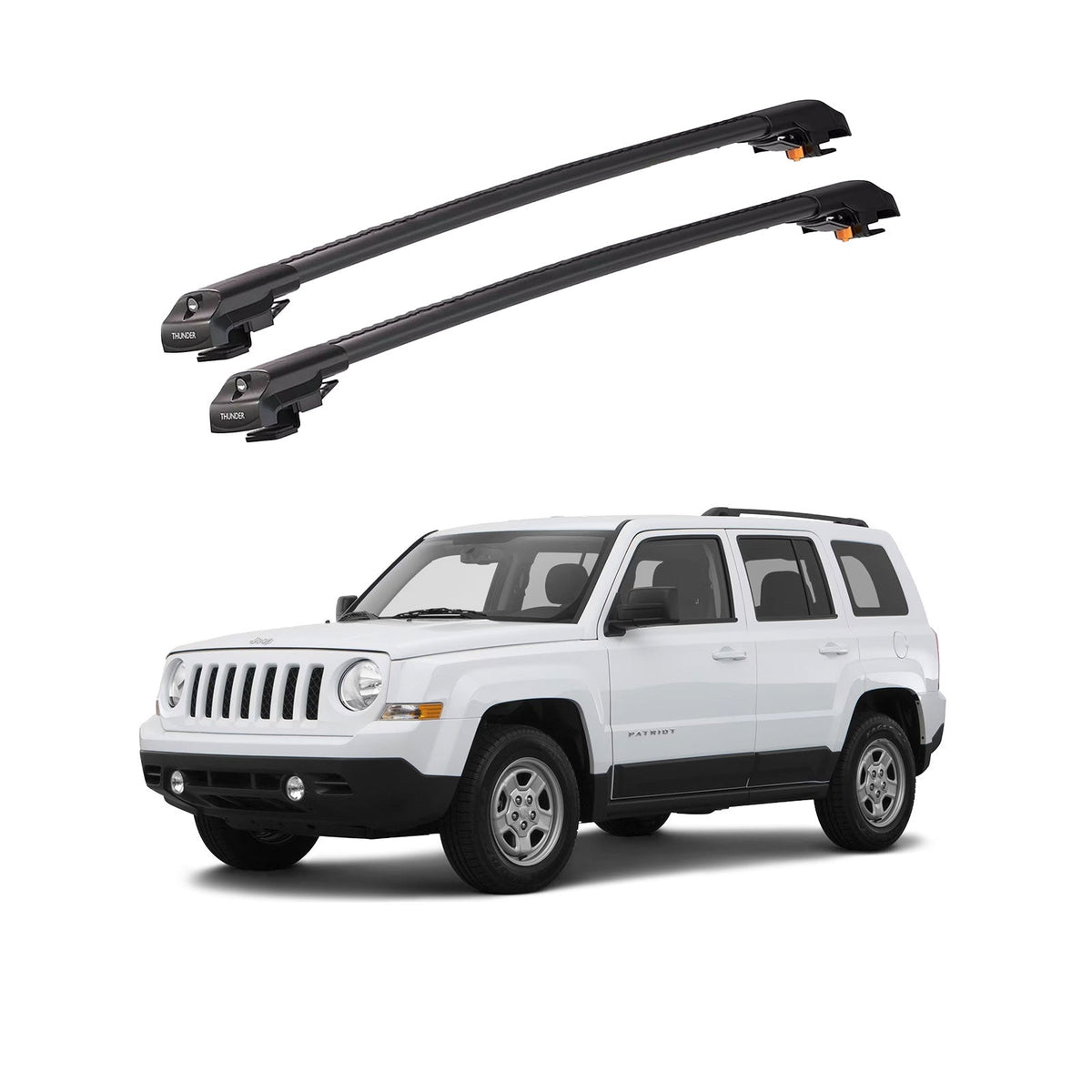 JEEP PATRIOT 2007-2017 TRX1 Thunder Carrier Barres transversales pour galerie de toit de voiture, 2 barres