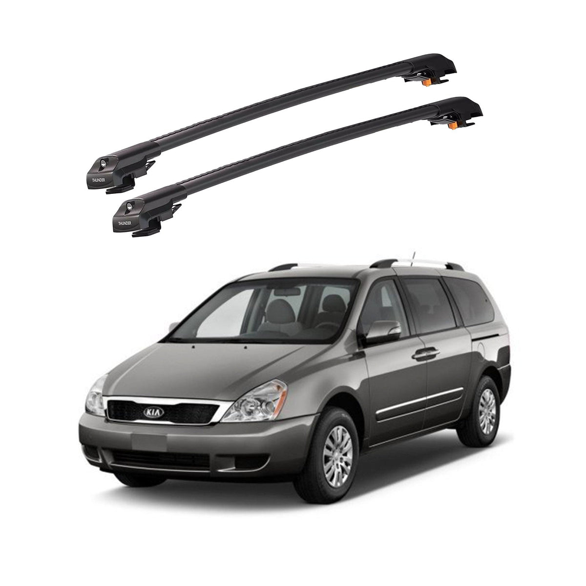 KIA CARNIVAL 2006-2014 TRX1 Thunder Carrier Barres transversales pour galerie de toit de voiture, 2 barres