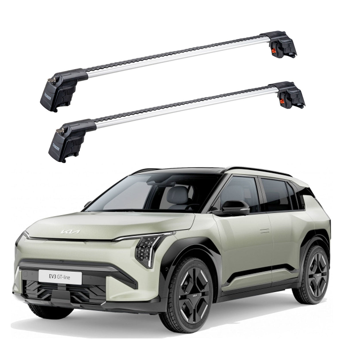 KIA EV3 2023  et modèles ultérieurs TRX2 Thunder Carrier Barres transversales pour galerie de toit 2 barres