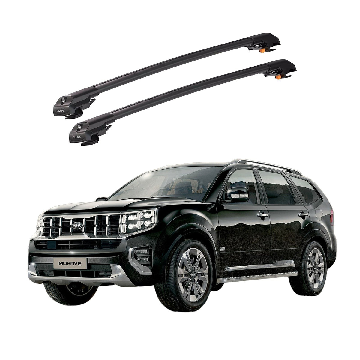 KIA MOHAVE 2020 et modèles ultérieurs TRX1 Thunder Carrier Barres transversales pour galerie de toit de voiture, 2 barres