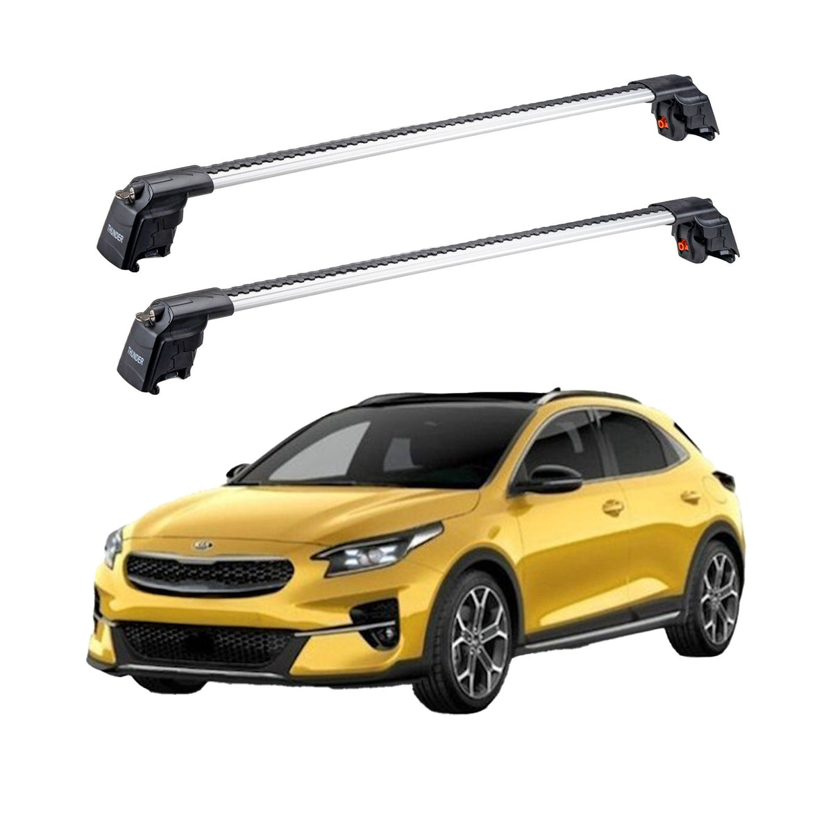 KIA XCEED 2019 et modèles ultérieurs TRX2 Thunder Carrier Barres transversales pour galerie de toit 2 barres