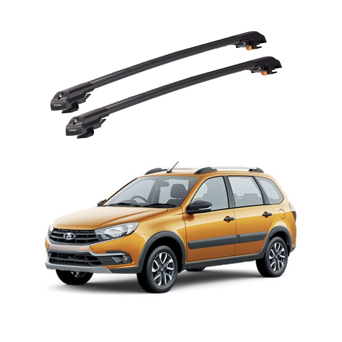 LADA GRANTA CROSS 2020 et modèles ultérieurs TRX1 Thunder Carrier Barres transversales pour galerie de toit de voiture, 2 barres