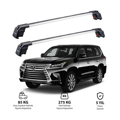 LEXUS LX 2016 et modèles ultérieurs TRX2 Thunder Carrier Barres transversales pour galerie de toit 2 barres
