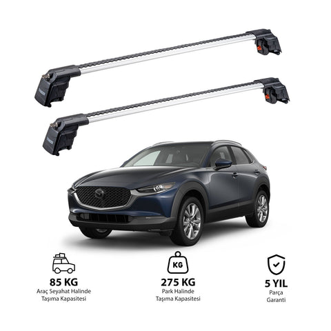 MAZDA CX 30 2020-2025 TRX2 Thunder Carrier Barres transversales pour galerie de toit 2 barres