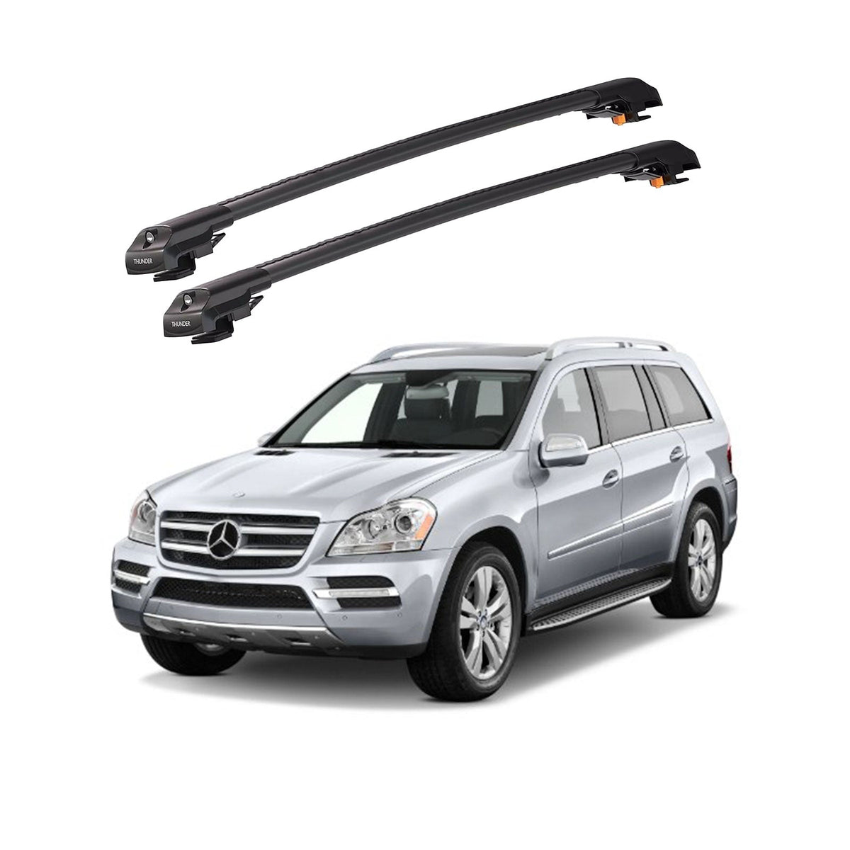 MERCEDES-BENZ GL-CLASS 2006-2012 TRX1 Thunder Carrier Barres transversales pour galerie de toit de voiture, 2 barres