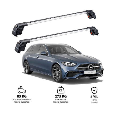 MERCEDES-BENZ C-CLASS 2015 et modèles ultérieurs TRX2 Thunder Carrier Barres transversales pour galerie de toit 2 barres