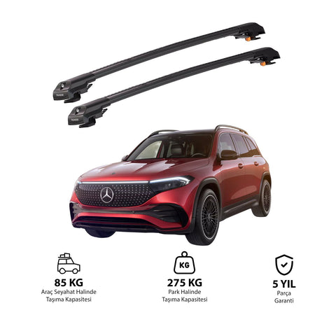 MERCEDES-BENZ EQB 2021 et modèles ultérieurs TRX1 Thunder Carrier Barres transversales pour galerie de toit de voiture, 2 barres