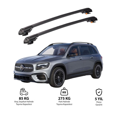 MERCEDES-BENZ GLB-CLASS 2019 et modèles ultérieurs TRX1 Thunder Carrier Barres transversales pour galerie de toit de voiture, 2 barres