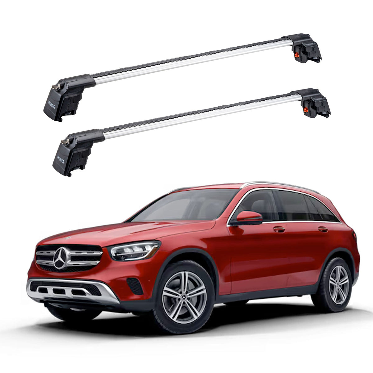 MERCEDES-BENZ GLC-CLASS 2016-2025 TRX2 Thunder Carrier Barres transversales pour galerie de toit 2 barres