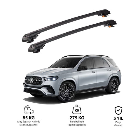 MERCEDES GLE 2016-2024 TRX1 Thunder Carrier Barres transversales pour galerie de toit de voiture, 2 barres
