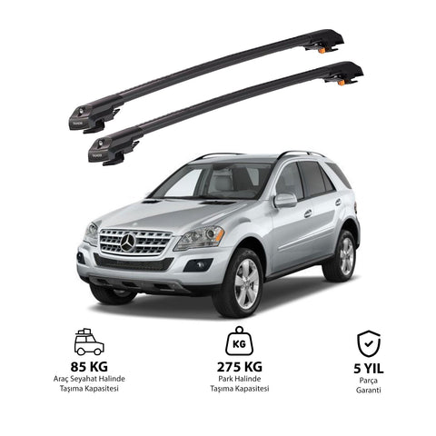MERCEDES-BENZ M-CLASS 2006-2011 TRX1 Thunder Carrier Barres transversales pour galerie de toit de voiture, 2 barres