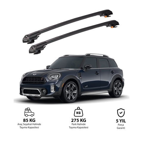MINI COUNTRYMAN 2017- 2023 TRX1 Thunder Carrier Barres transversales pour galerie de toit de voiture, 2 barres