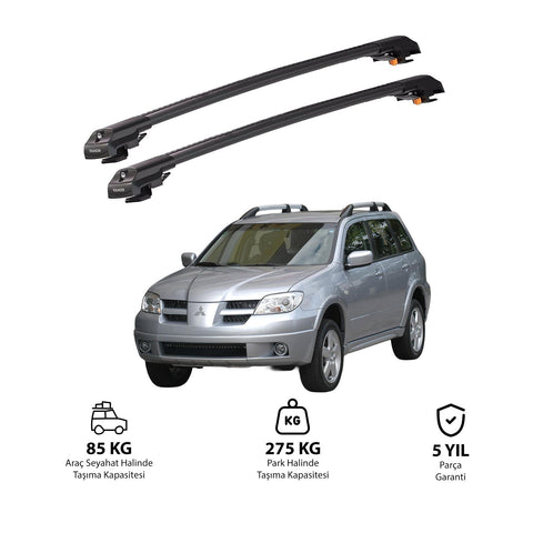 MITSUBISHI AIRTREK 2001-2008 TRX1 Thunder Carrier Barres transversales pour galerie de toit de voiture, 2 barres