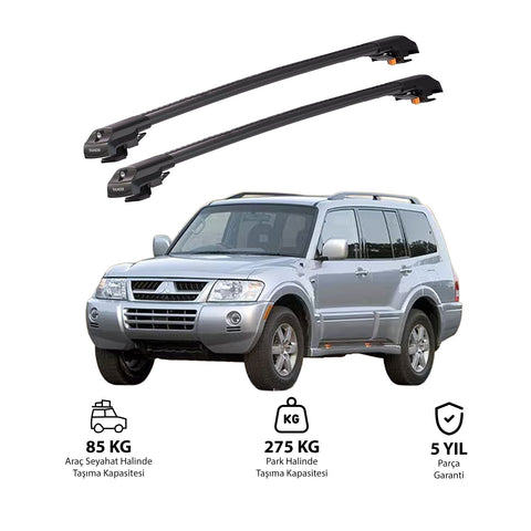 MITSUBISHI PAJERO 1998-2007 TRX1 Thunder Carrier Barres transversales pour galerie de toit de voiture, 2 barres
