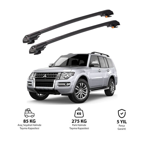MITSUBISHI PAJERO 2007 et modèles ultérieurs TRX1 Thunder Carrier Barres transversales pour galerie de toit de voiture, 2 barres
