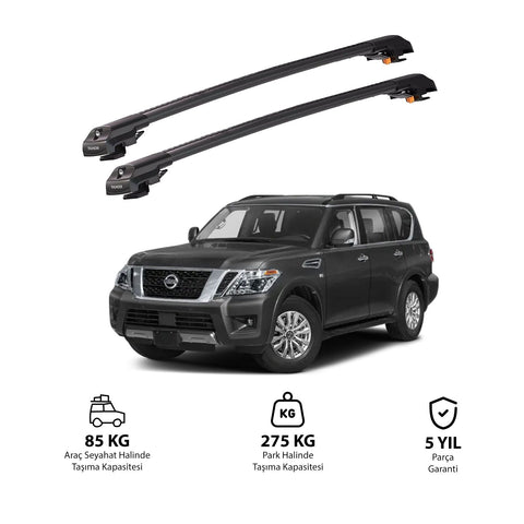 NISSAN ARMADA 2017 et modèles ultérieurs TRX1 Thunder Carrier Barres transversales pour galerie de toit de voiture, 2 barres